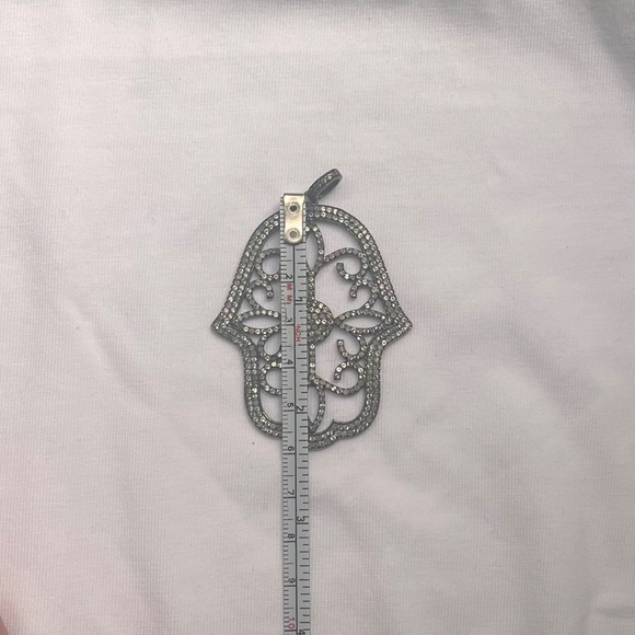 Margo Morrison Silver and Tourmaline Hamsa Charm - Picture 7 of 8